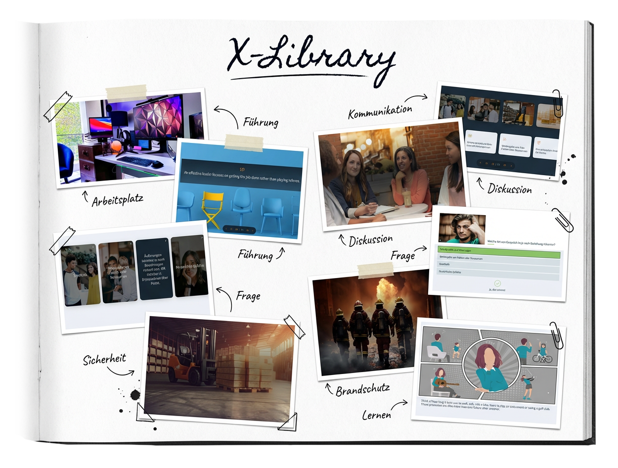 X-Bibliothek Kurs Collage